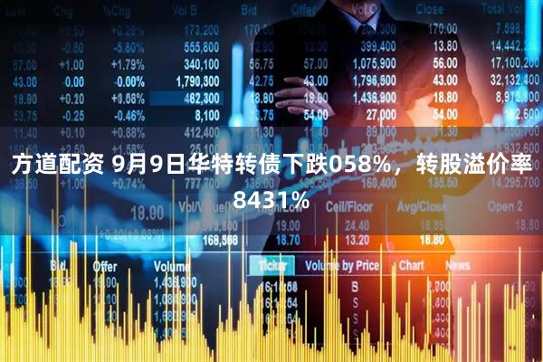 方道配资 9月9日华特转债下跌058%，转股溢价率8431%