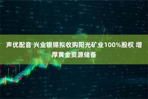 声优配音 兴业银锡拟收购阳光矿业100%股权 增厚黄金资源储备